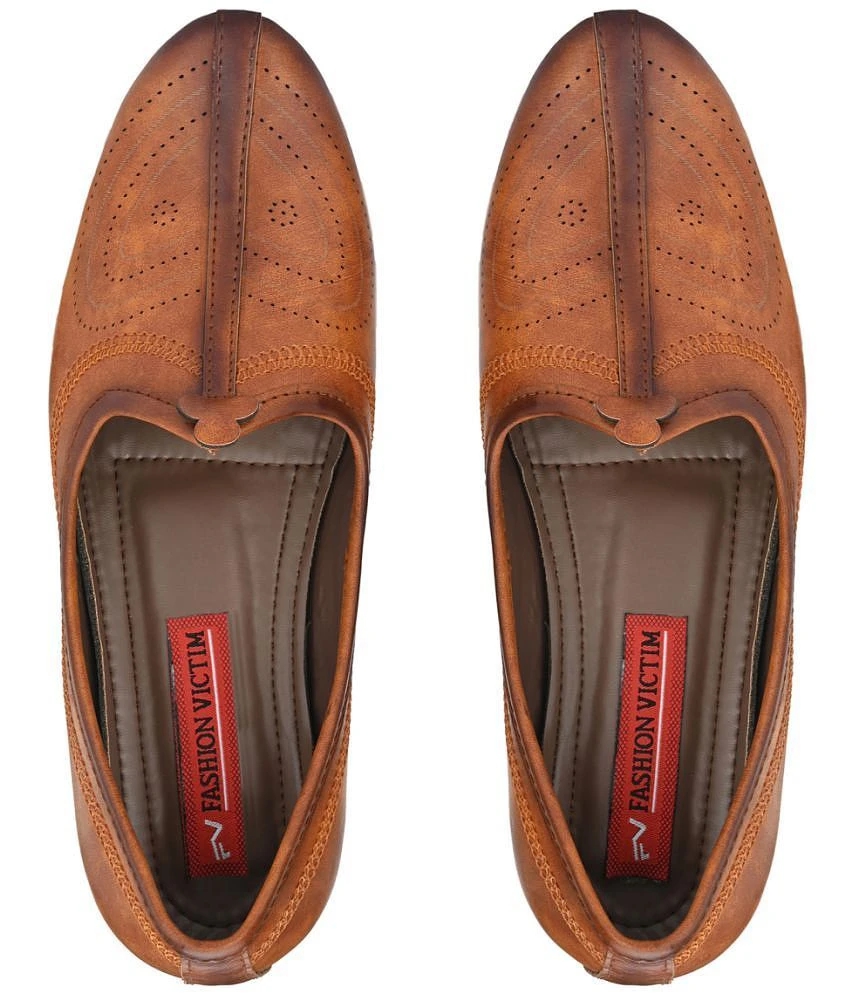 Exclusive Men Fashion Victim Brown Mens Mojaris - None 2025 at ShopCircuit | ONDC