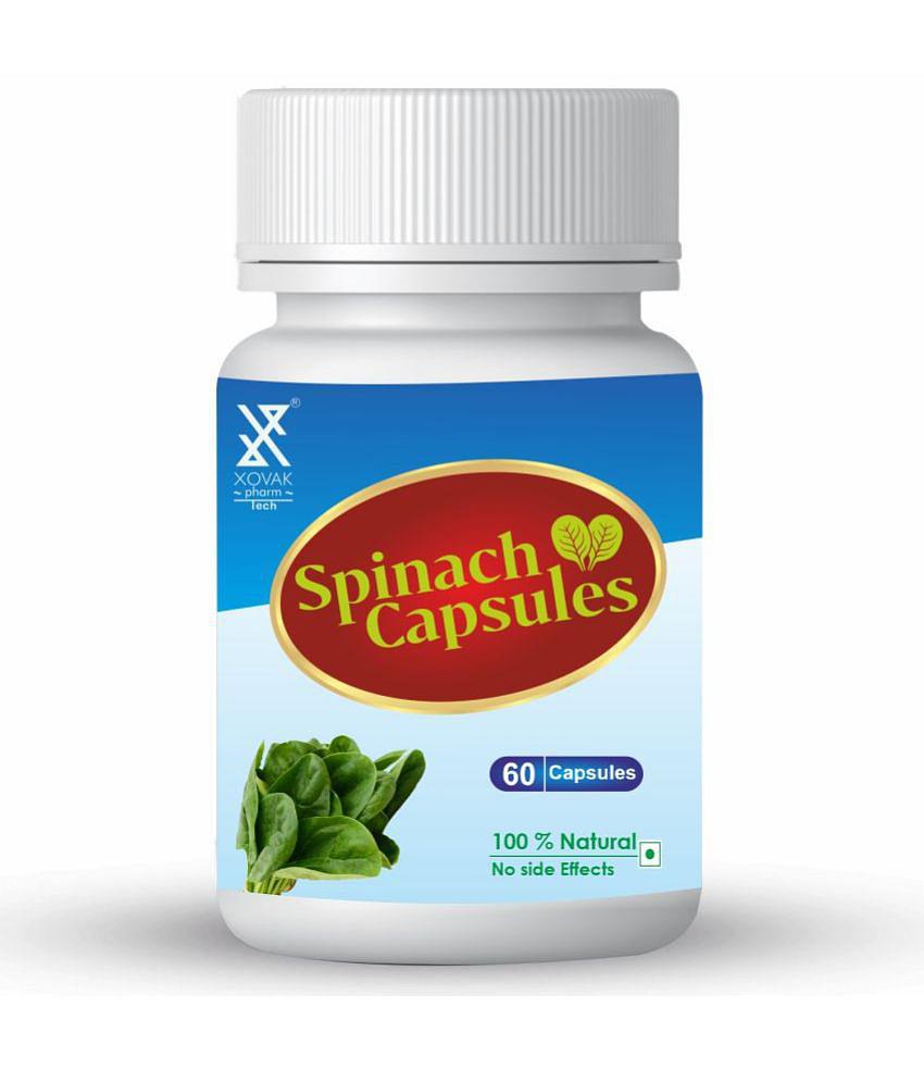 xovak pharmtech Organic Spinach Capsule 60 gm Pack Of 1