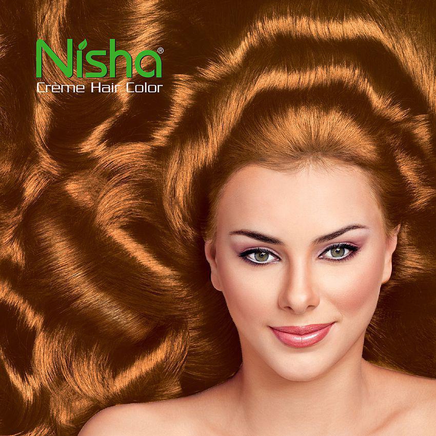 Nisha (60gm, 60ml, 12ml) 3.16 Burgundy + Honey Blonde Hair Color Corrector 270 mL Pack of 2