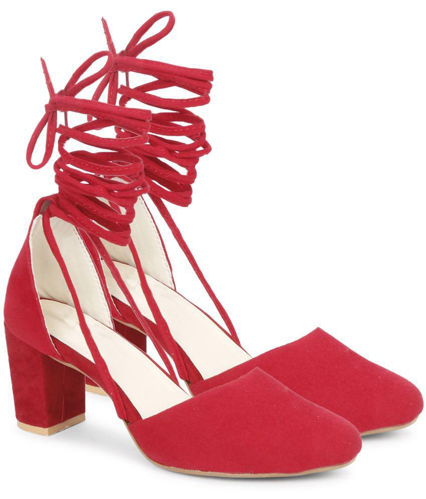 Ishransh - Red Women's Gladiators Heels - None