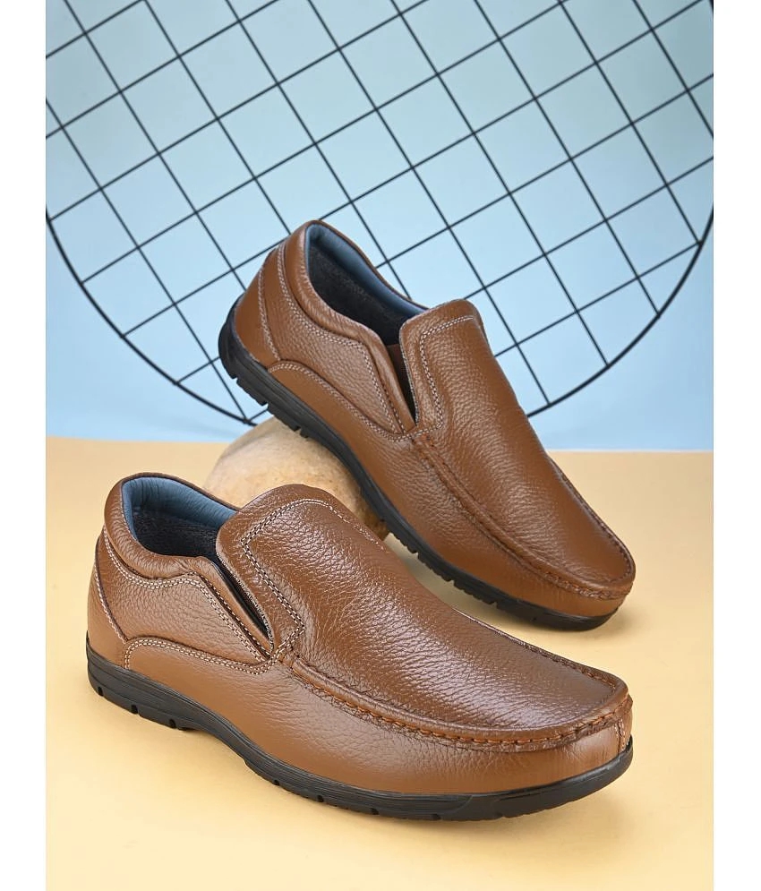 Best Women Fashion Victim Brown Mens Slip On Formal Shoes - None 2025 at ShopCircuit | ONDC