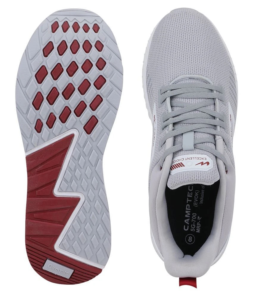 Affordable Men Campus EVOK Grey Mens Sports Running Shoes - None 2025 at ShopCircuit | ONDC