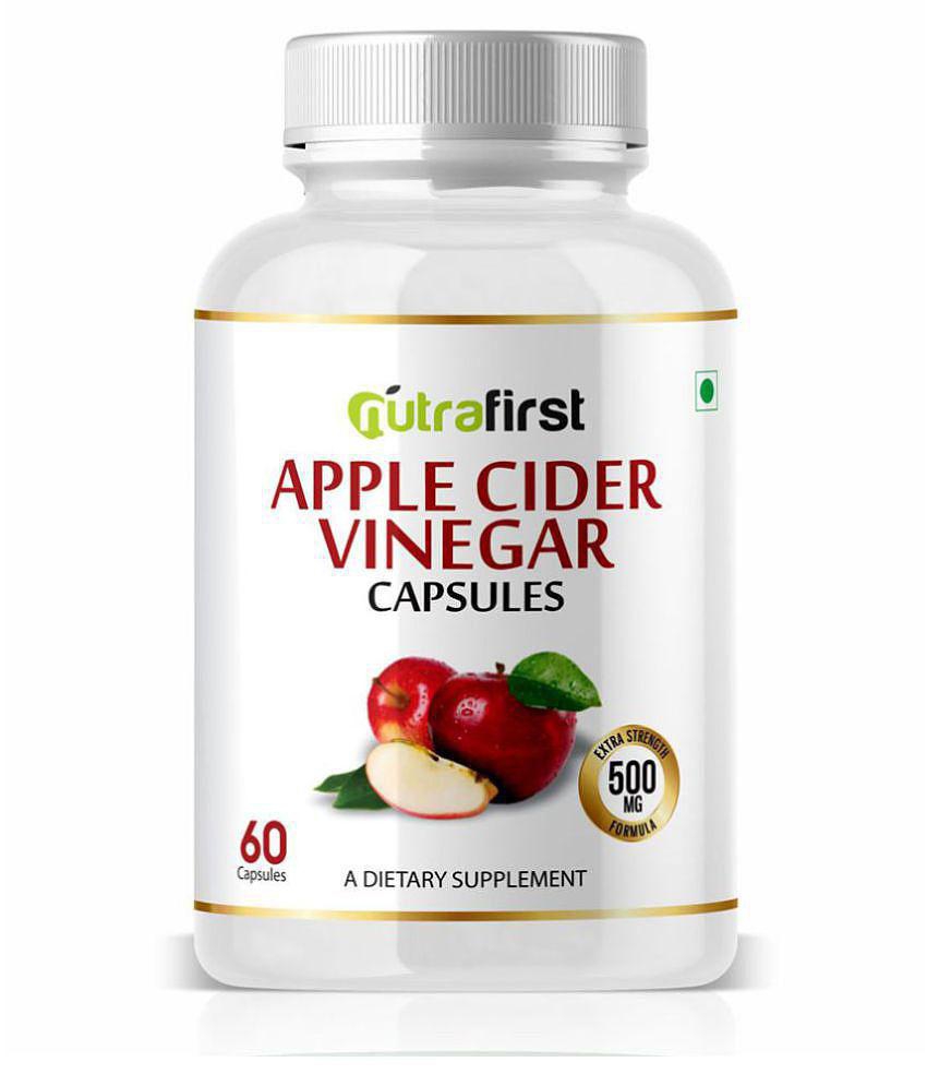 NutraFirst Apple Cider Vinegar Capsules, for weight management, enriched with Apple cider vinegar Extract, Vegeterian Capsule, 1B (1 x 60 Capsules)