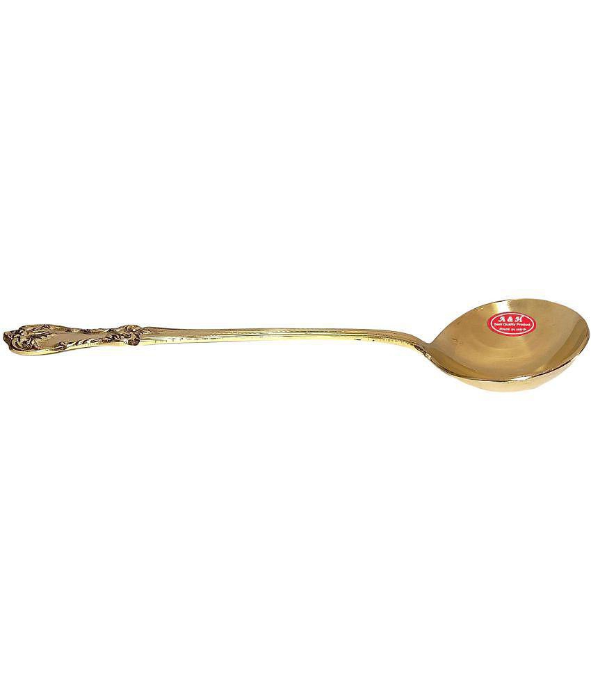 A & H ENTERPRISES - Brass Brass Serving Spoon ( Pack of 1 ) - Brass