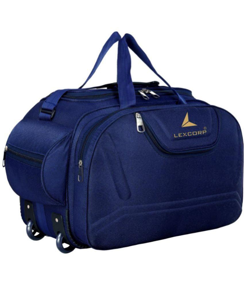 LEXCORP - Blue Polyester Duffle Trolley - Onesize