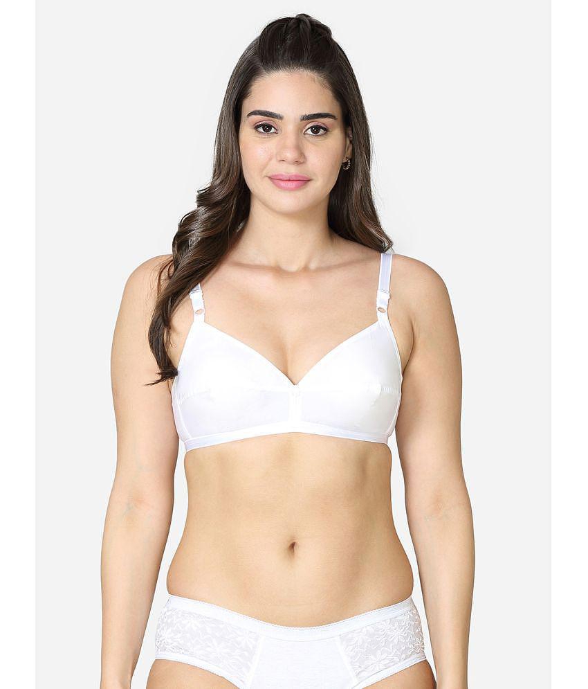 VStar - White Cotton Non Padded Women''s Everyday Bra ( Pack of 1 ) - None