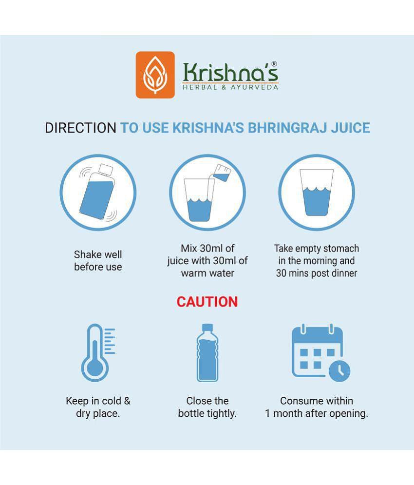 Krishna's Herbal & Ayurveda Bhringaraj Juice 500ml ( Pack of 2 )