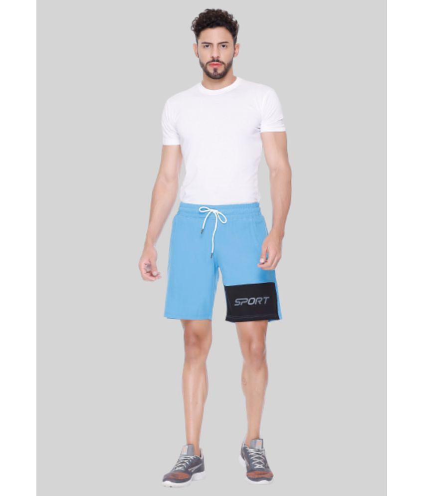 LEEBONEE - Light Blue Polyester Men's Shorts ( Pack of 1 ) - None