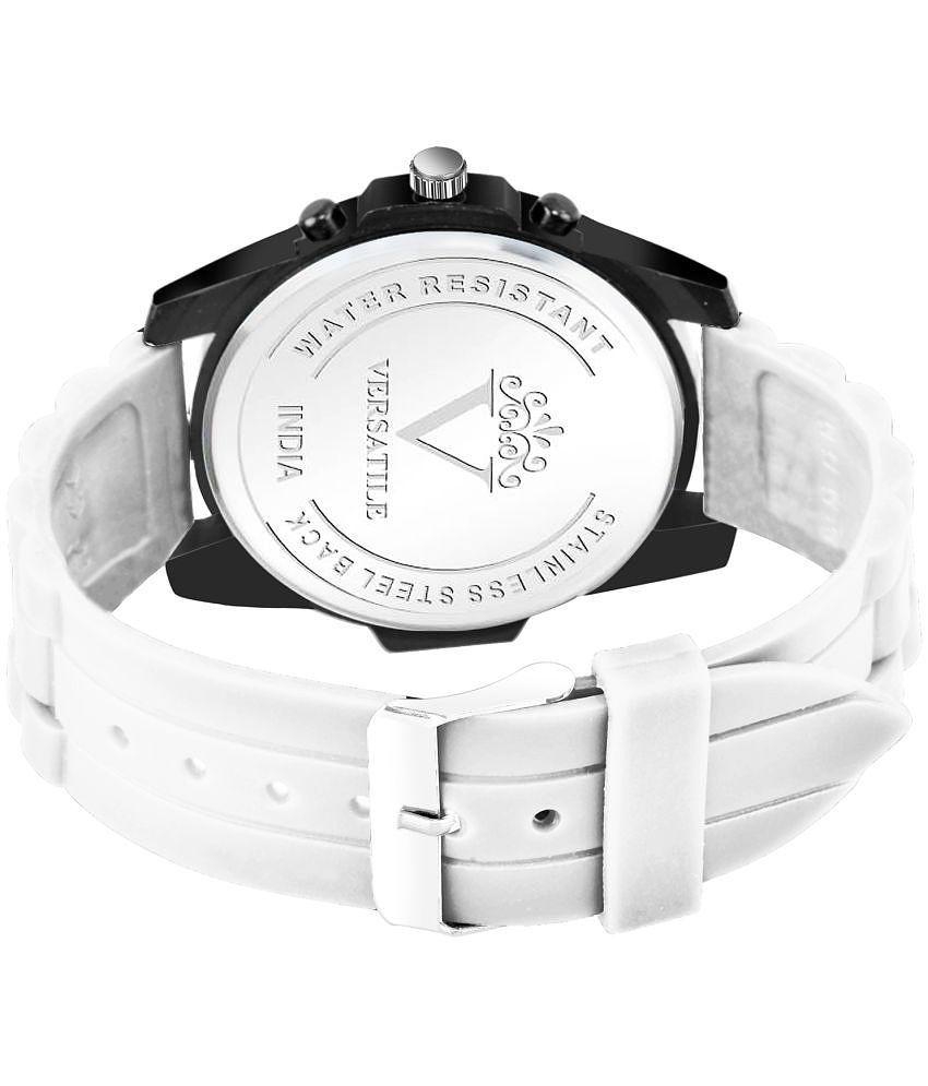 FORNAX - White Silicon Analog Men's Watch