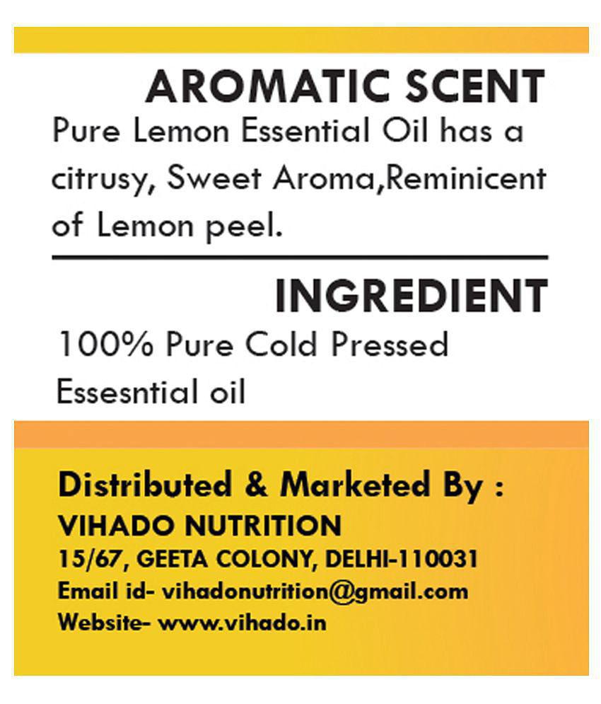 Vihado - Lemon Essential Oil 10 mL (Pack of 1)