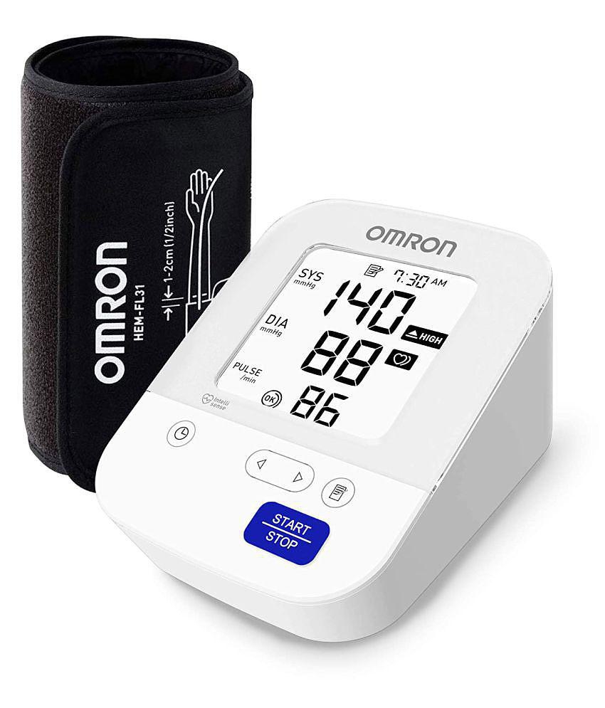 Omron Most Advance Digital Blood Pressure Monitor with 360Ã?Â° Accuracy Intelli Wrap Cuff for All Arm Sizes, Resulting Accurate Measurements (White)