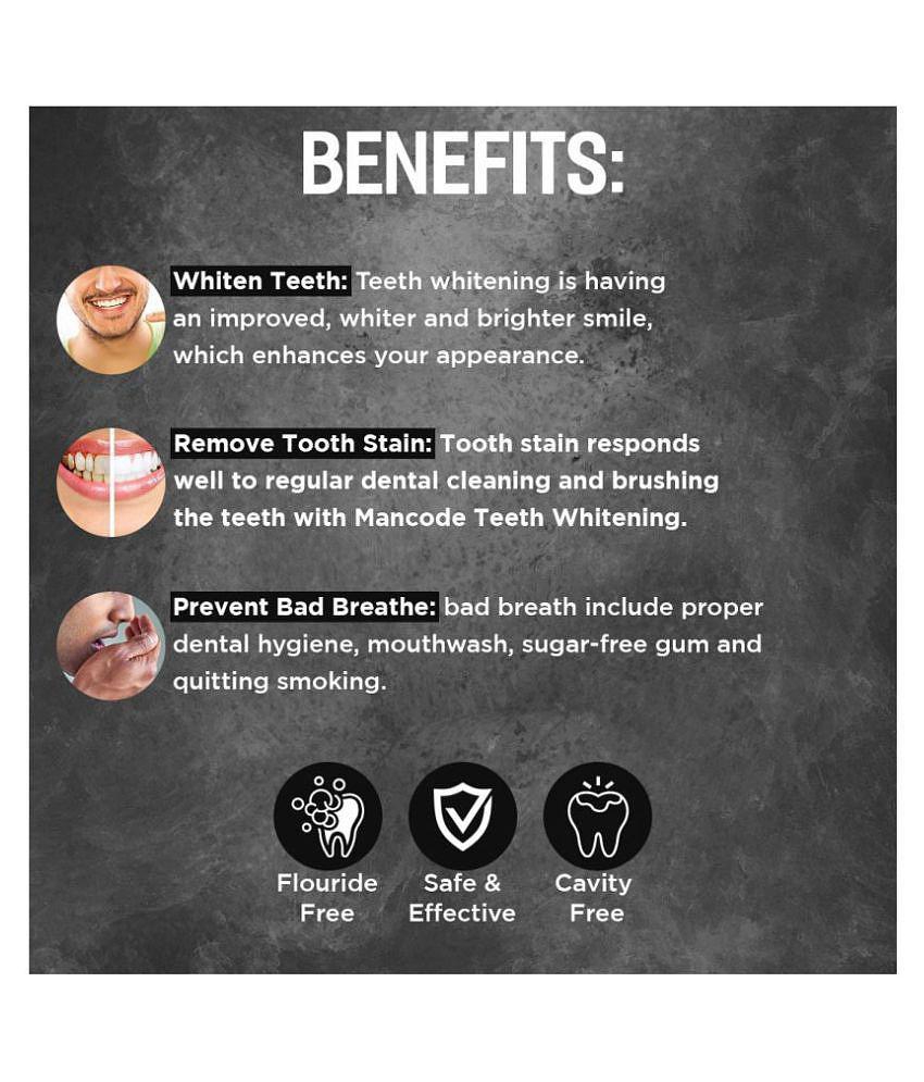 Mancode Activated Charcoal Teeth Whitening Powder 25 gm