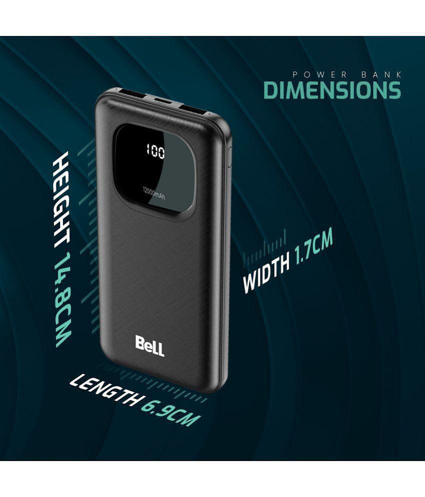 Bell 12000 -mAh 22.5W Li-Ion Power Bank - Black