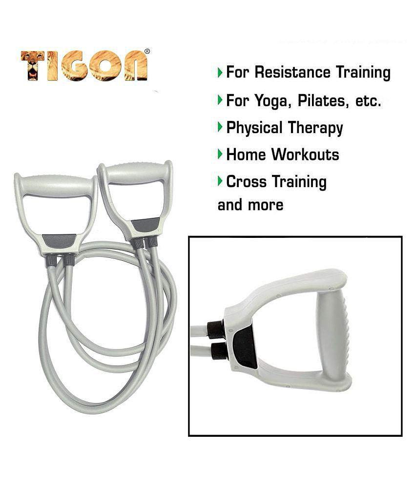 Tigon Double Resistance Toning Tube - Promotes Strength Training and Muscle Building | Best Resistance Band for Stretching Workout and Body Exercise Toning Tube - Assorted