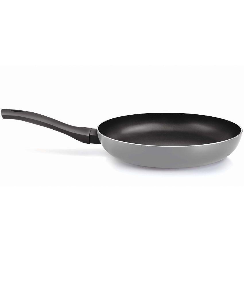 Milton Pro Cook Black Pearl Aluminium Induction Fry Pan, 28 cm /2.5 Litre, Grey