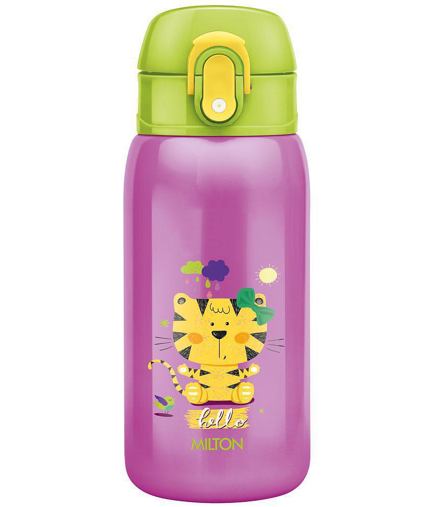 Milton Jolly 375 Thermosteel Sipper Water Bottle for Kids, 300 ml, Purple - Purple