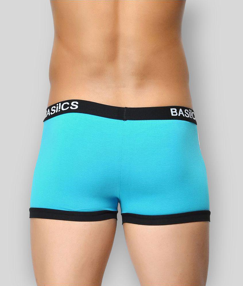 Affordable Men BASIICS By La Intimo - Black Cotton Mens Trunks ( Pack of 1 ) - L 2025 at ShopCir