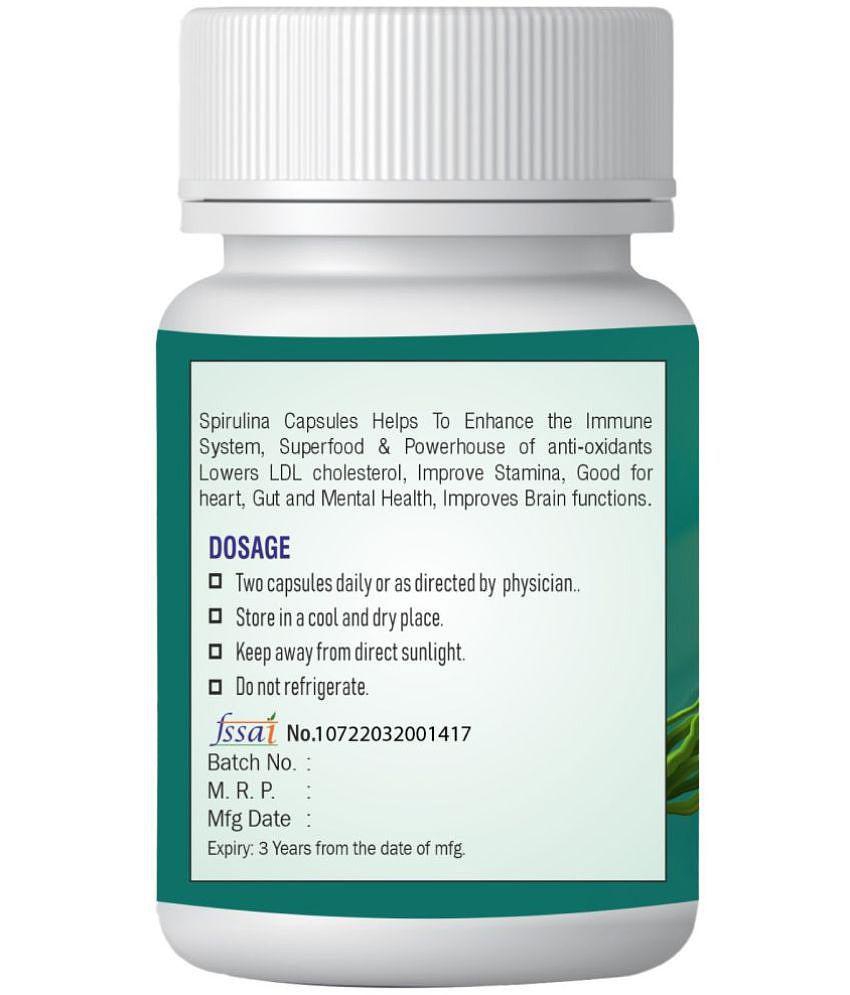 xovak pharmtech Organic Spirulina Capsule 50 gm Pack Of 1