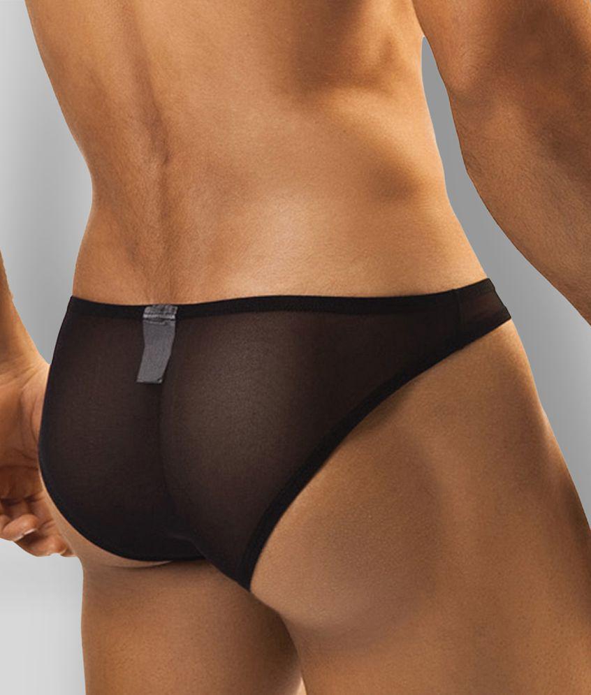 Bruchi Club -  Black Nylon Men's Bikini ( Pack of 1 ) - Free Size