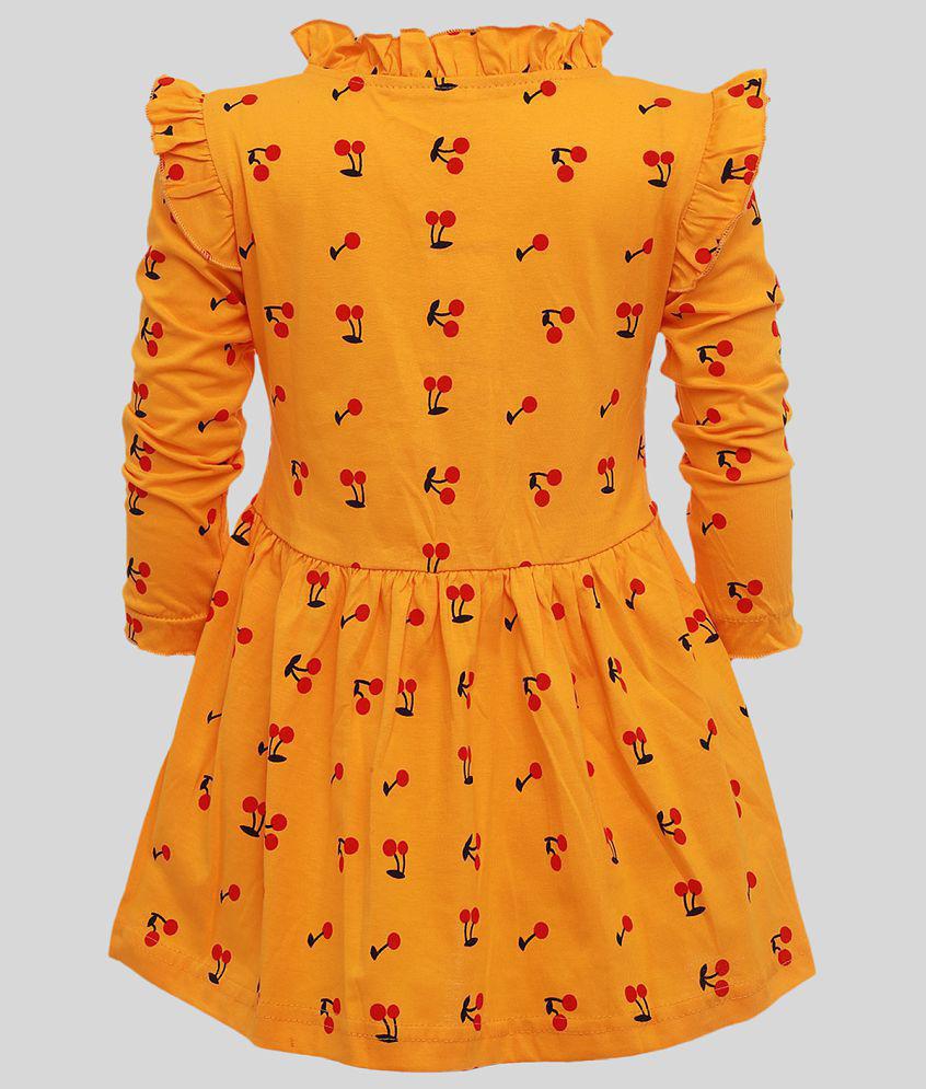 Luxurious Men CATCUB - Yellow Cotton Baby Girl Frock ( Pack of 1 ) - None 2025 at ShopCircuit | 