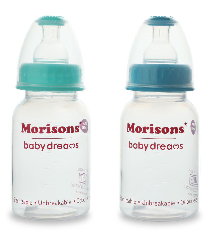 Morisons Baby Dreams - Multicolor 125 ml Feeding Bottle (Pack of 2)