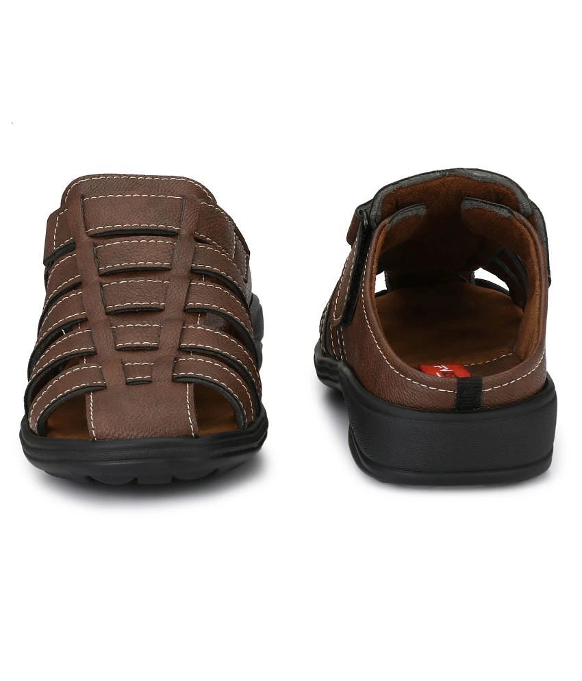 Exclusive Men Fashion Victim Brown Synthetic Leather Sandals - None 2025 at ShopCircuit | ONDC