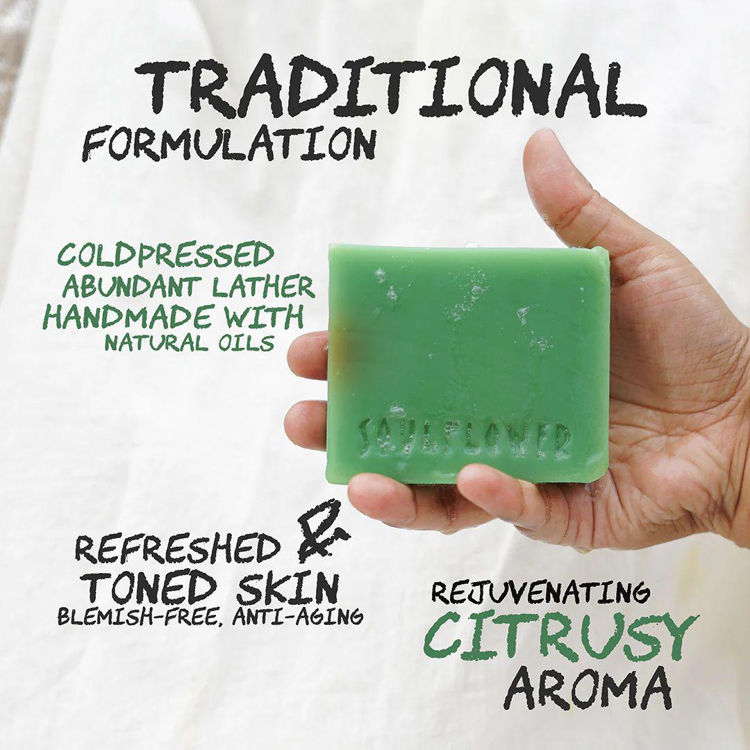 Lemongrass Haldi Soap for Fine Lines & Wrinkles