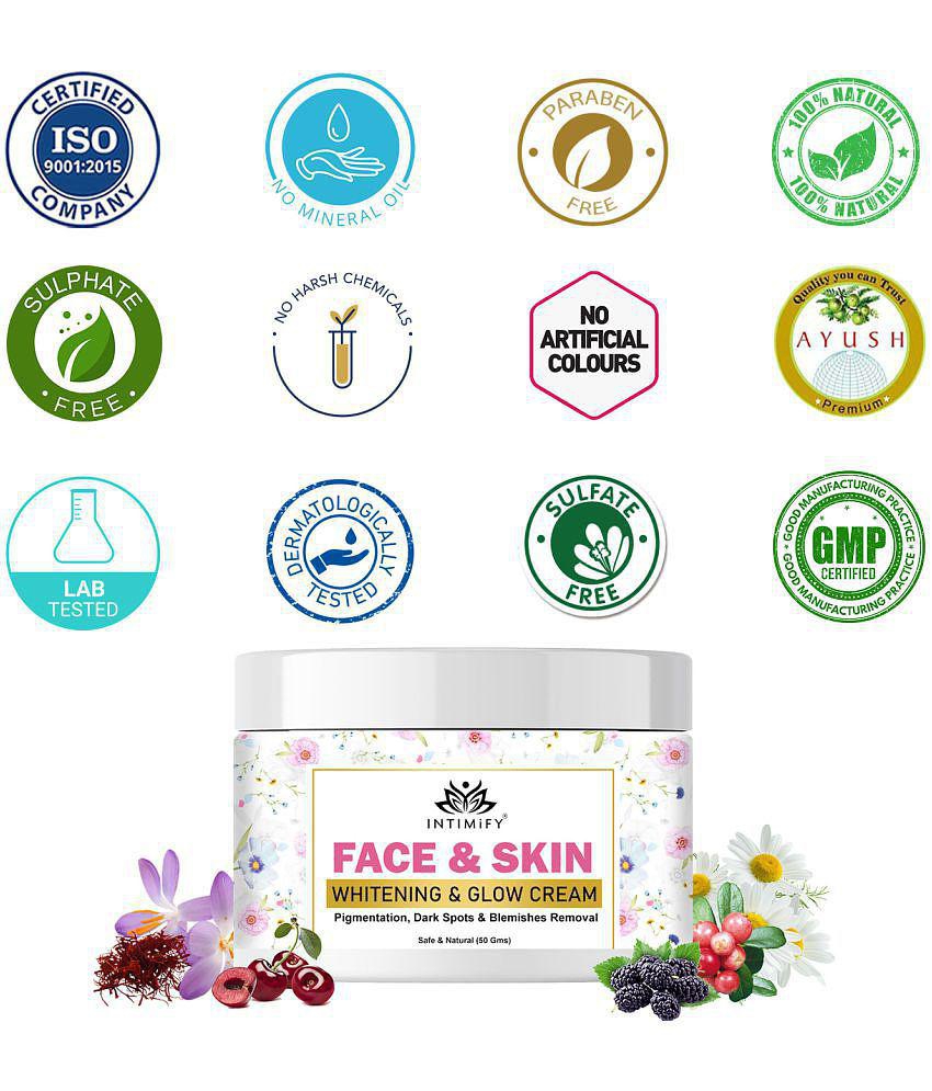 Intimify Face Whitening Cream, Skin Cream, Skin Brightening Cream Hand Cream 50 g