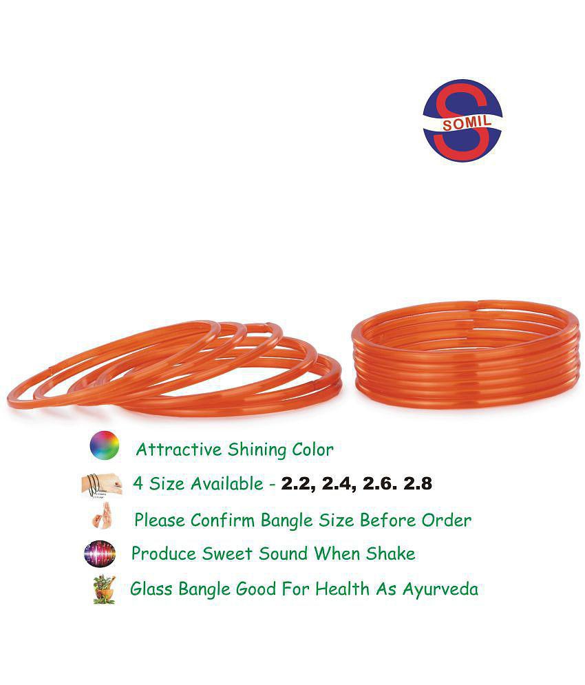 Affordable Men Somil - Orange Bangle ( Pack of 12 ) - None 2025 at ShopCircuit | ONDC