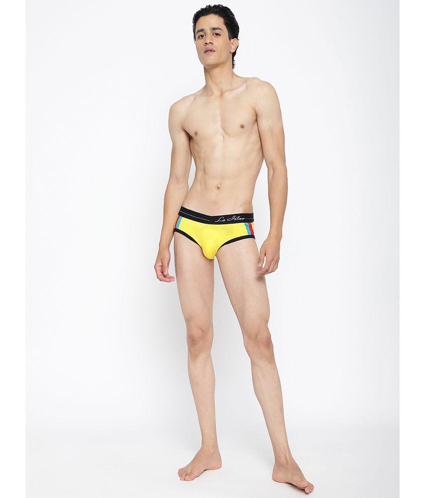 New Men La Intimo Yellow Cotton Mens Briefs ( Pack of 1 ) - None 2025 at ShopCircuit | ONDC