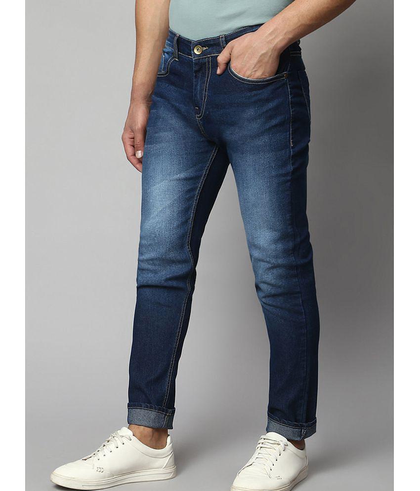 Best Men Dennis Lingo - Blue Cotton Blend Slim Fit Mens Jeans ( Pack of 1 ) - None 2025 at ShopC