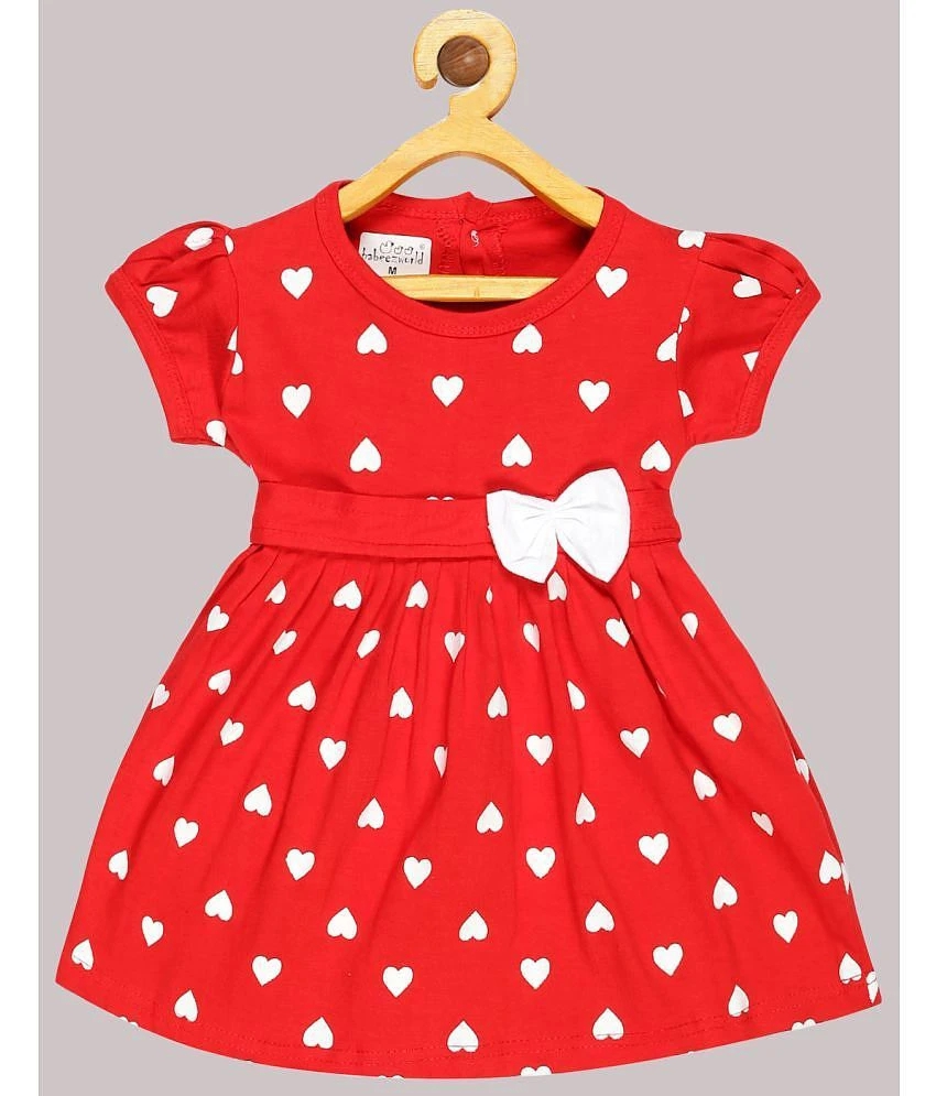 Luxurious Women Babeezworld - Red Cotton Girls Frock ( Pack of 1 ) - None 2025 at ShopCircuit | 