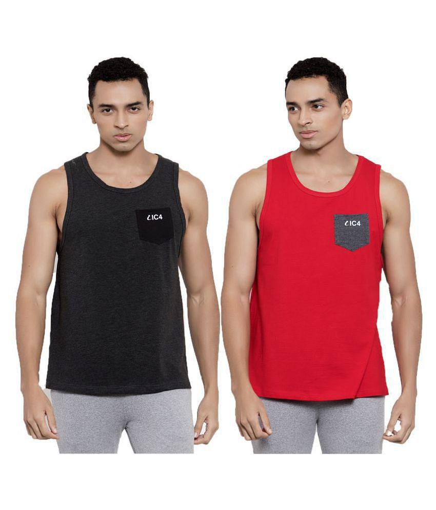 IC4 Multi Sleeveless Vests Pack of 2 - M