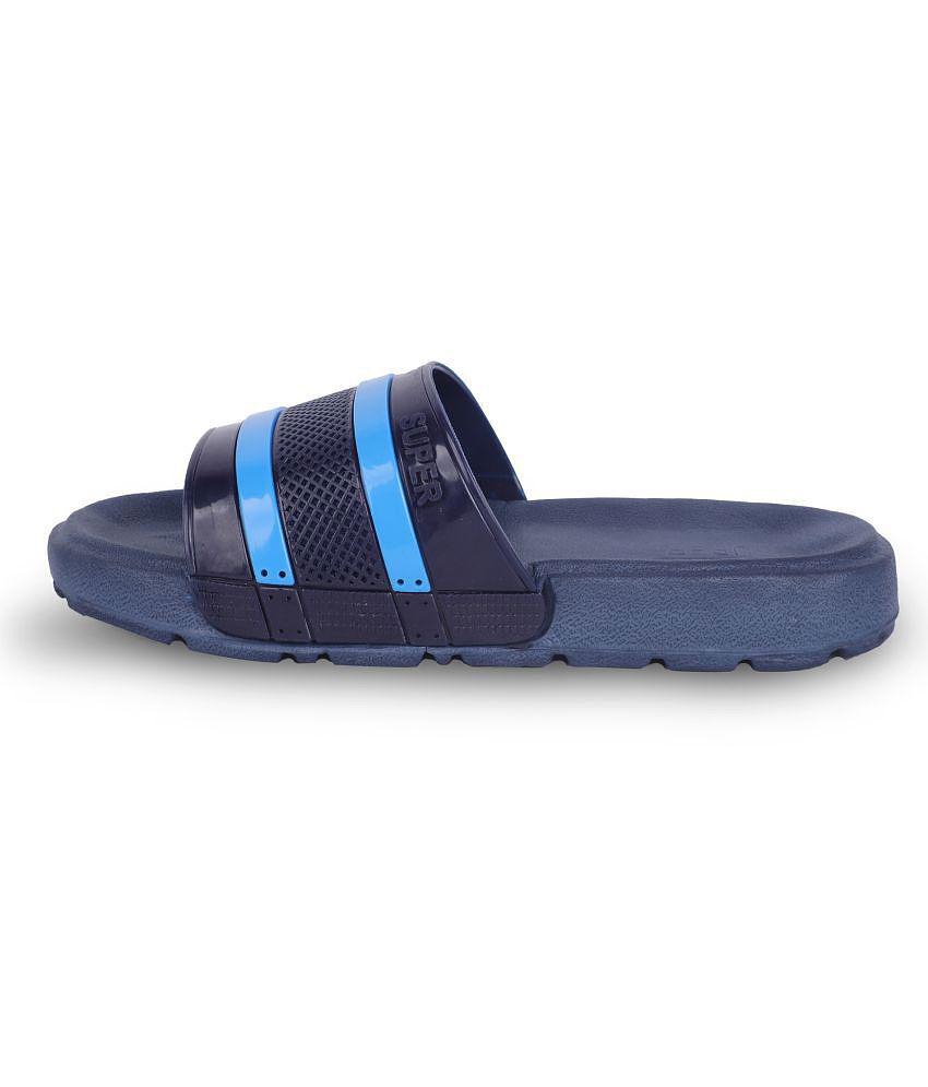 Leavess - Blue Men's Slide Flip Flop - None