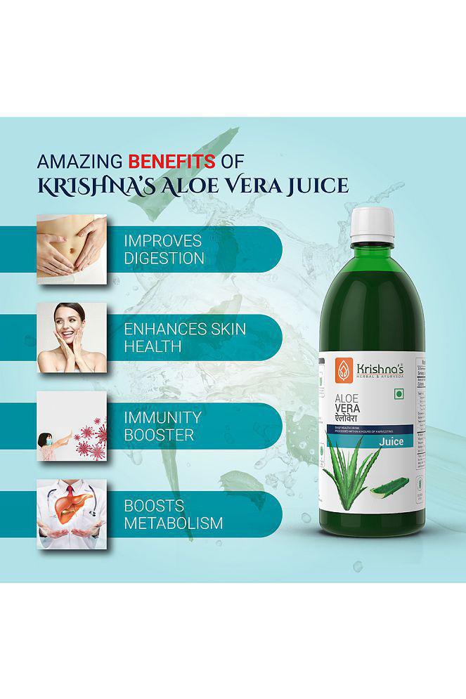 Krishna's Herbal & Ayurveda Aloe Vera Juice 1000ml ( Pack of 2 )