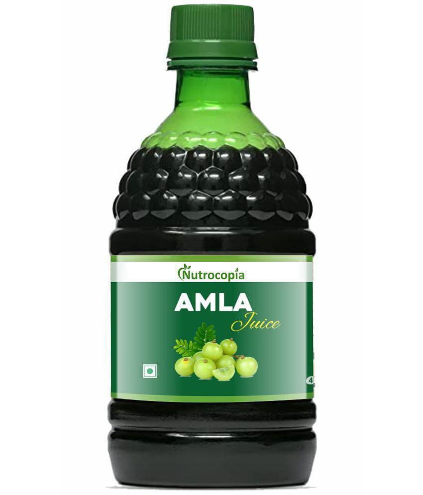 NUTROCOPIA Amla Juice - 400 ml | Rich Source of Vitamin C | Effective Antioxidants for Immunity boosting | Pure, Natural and 100% Ayurvedic Juice