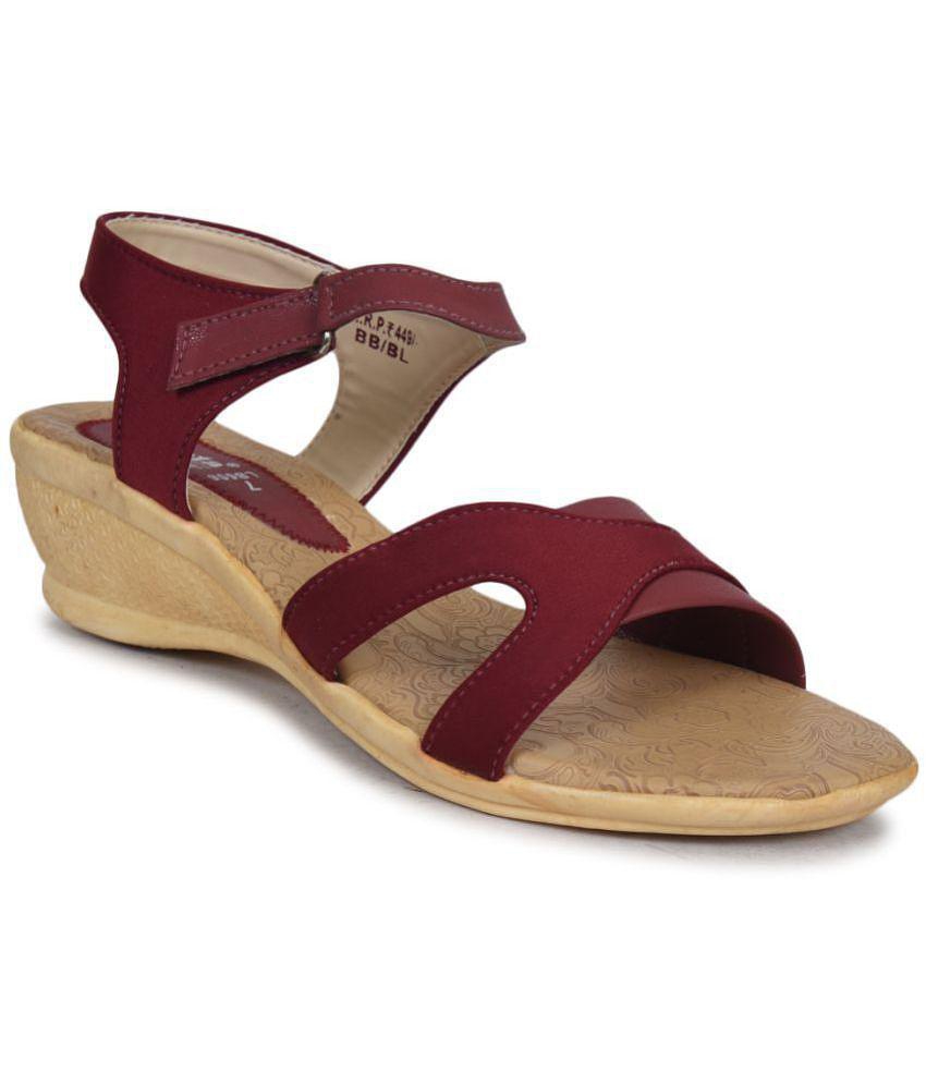 Ajanta - Maroon Women''s Sandal Heels - None