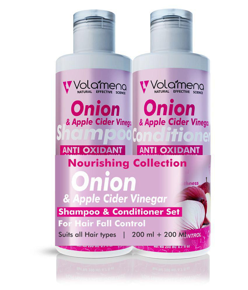 Volamena Nourishing Collection Onion & Apple Cider Vinegar Shampoo + Conditioner 400 mL