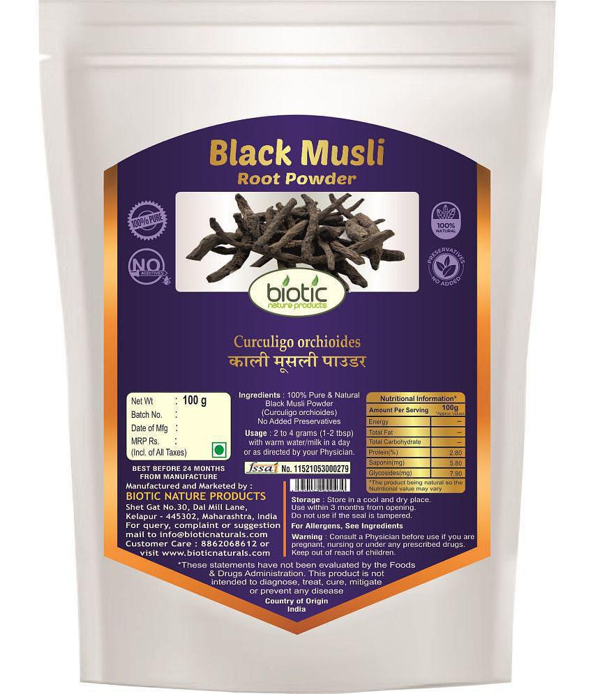 Biotic Safed Musli Powder and Black Musli Powder (Kali Musli Powder) 200 gm