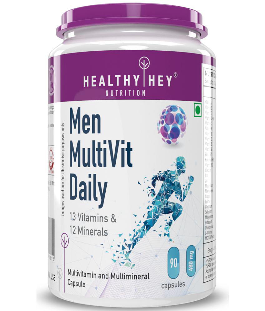 HEALTHYHEY NUTRITION MultiVitamin for Men - Vegan - 90 Capsules Capsule 767 mg