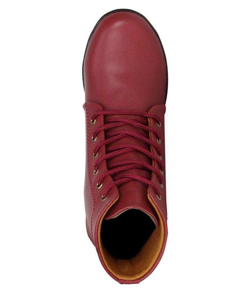 Commander Maroon Ankle Length Chukka Boots - None