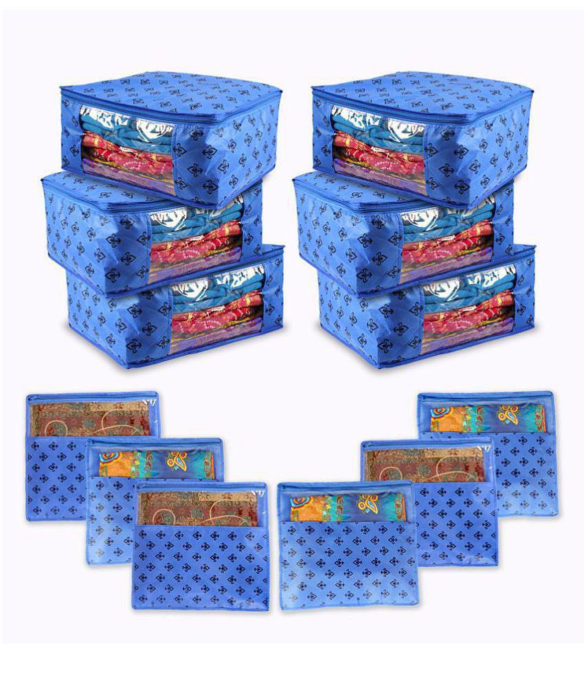 Affordable Men PrettyKrafts Blue Saree Covers - 12 Pcs - Blue 2025 at ShopCircuit | ONDC