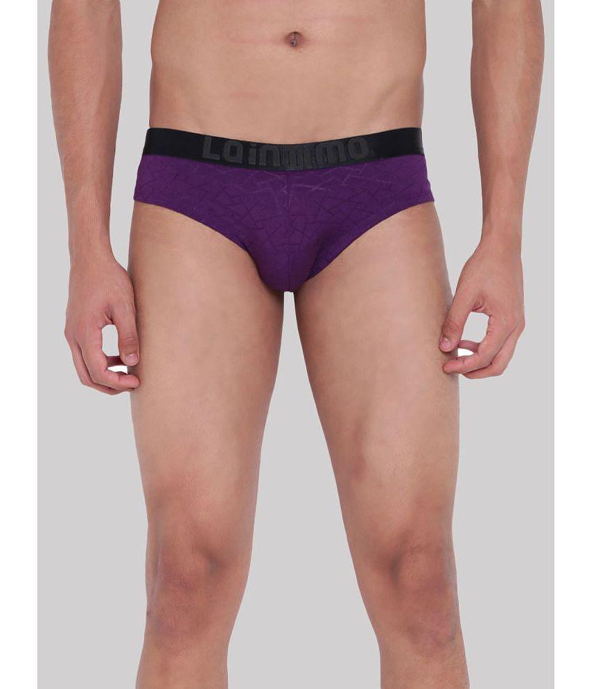 Luxurious Men La Intimo - Purple LIBR001 Polyester Mens Briefs ( Pack of 1 ) - None 2025 at Shop
