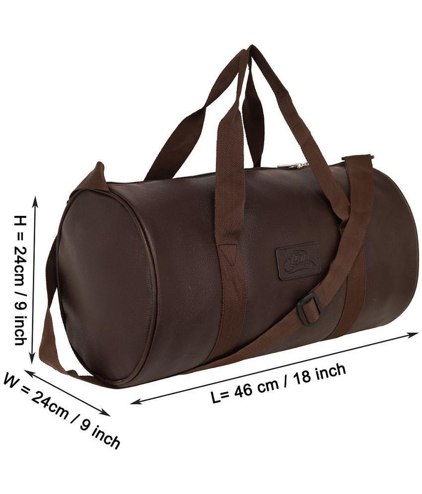 Luxurious Men Leather World - Brown PU Duffle Bag - M 2025 at ShopCircuit | ONDC