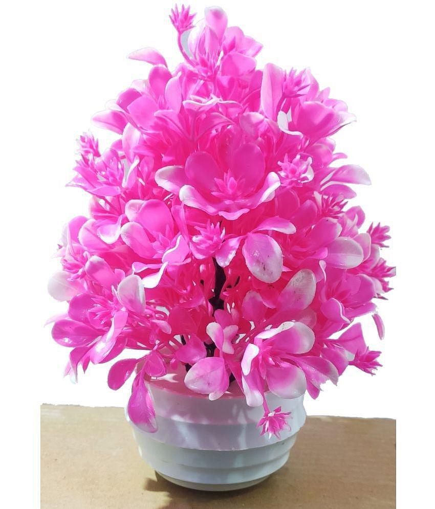 BAARIG - Pink Wild Artificial Plants Bunch ( Pack of 1 )