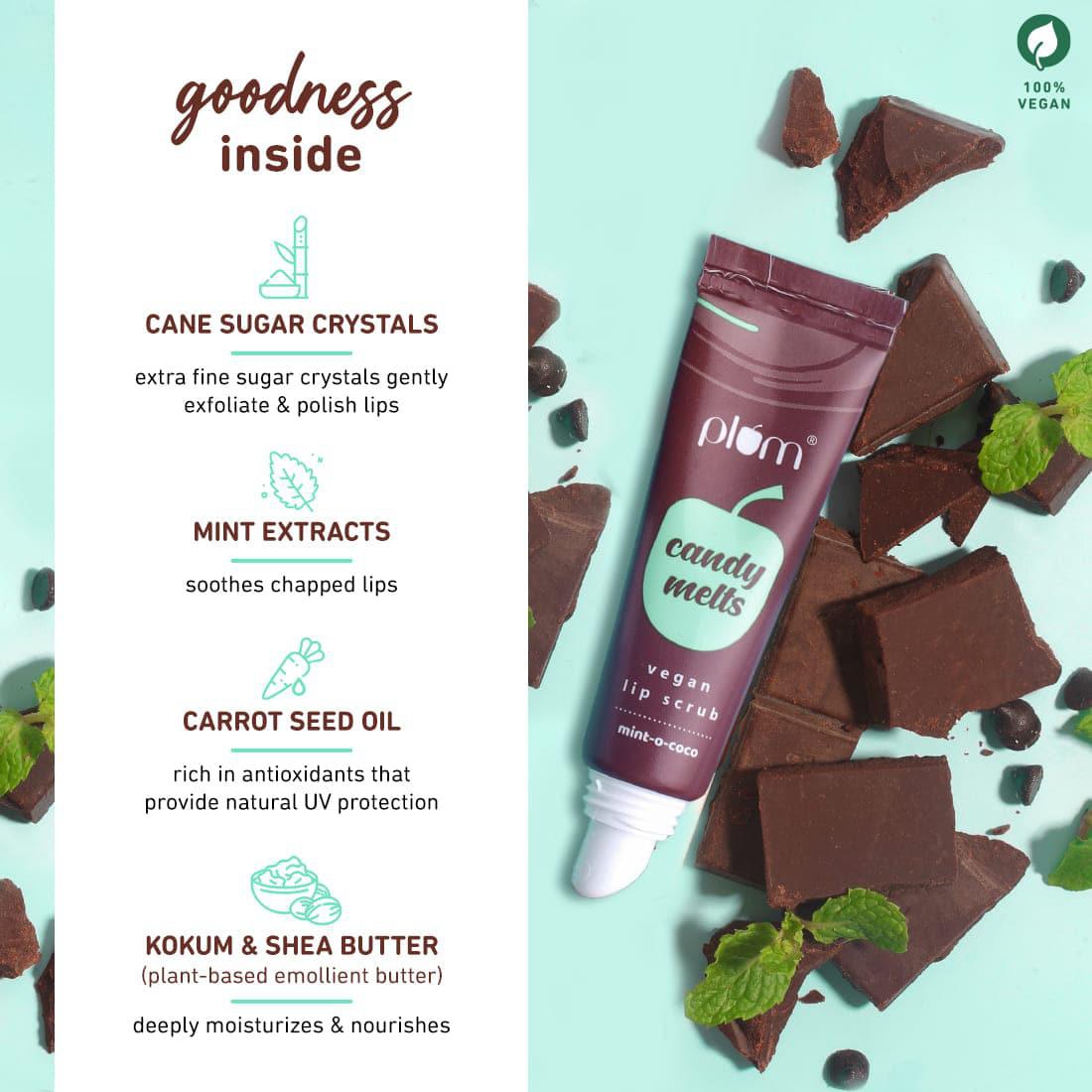 Candy Melts Vegan Lip Scrub | Mint-o-Coco