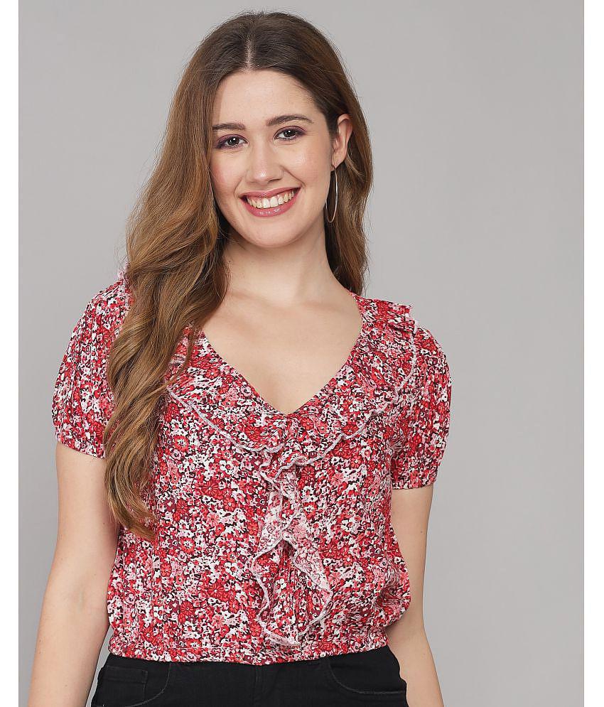 Chic Men Addyvero - Red Rayon Womens Regular Top ( Pack of 1 ) - None 2025 at ShopCircuit | ONDC