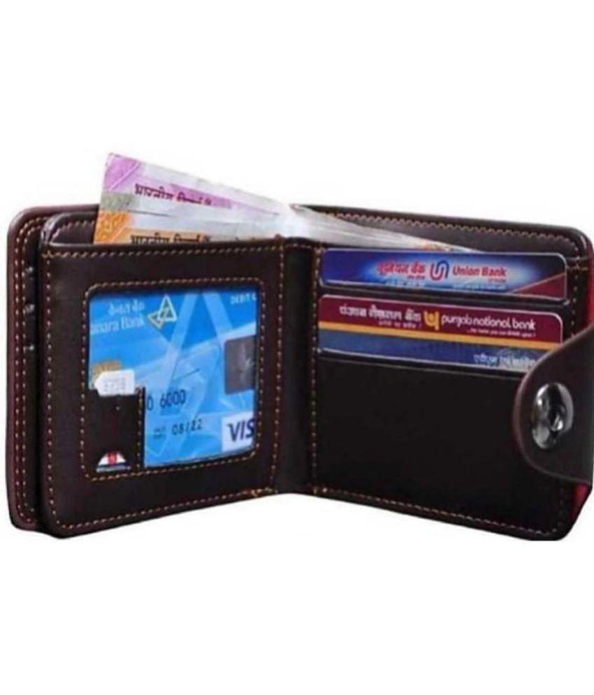 New Men Amor Benison - Crazy Brown PU Mens Two Fold Wallet ( Pack of 1 ) - Crazy Brown 2025 at S