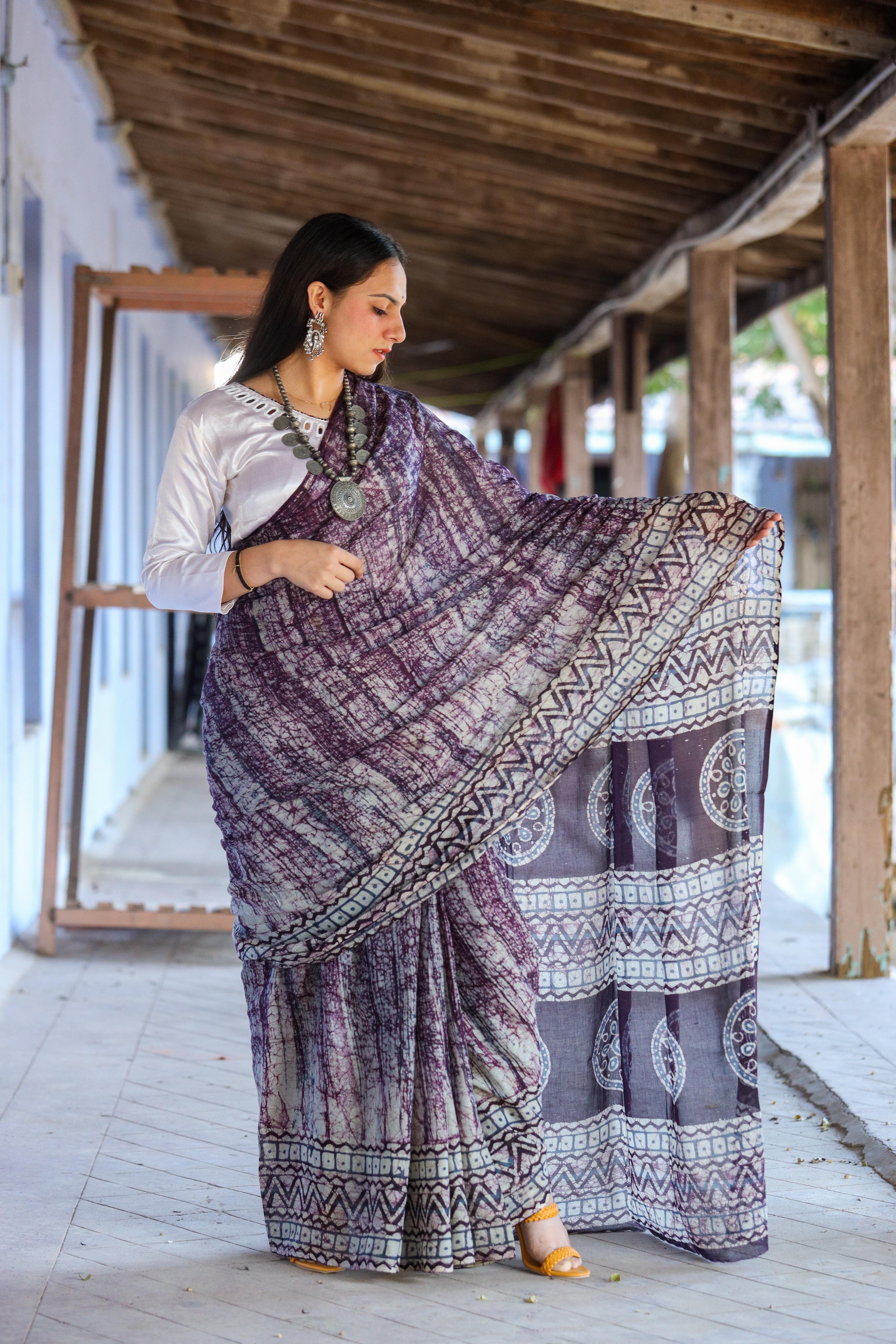 Harita Muslin Khadi Saree