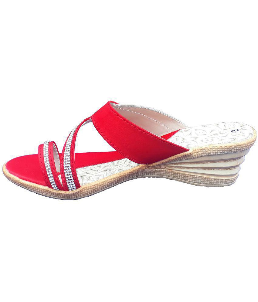 Dream Makers - Red Women's Slip On Heels - None